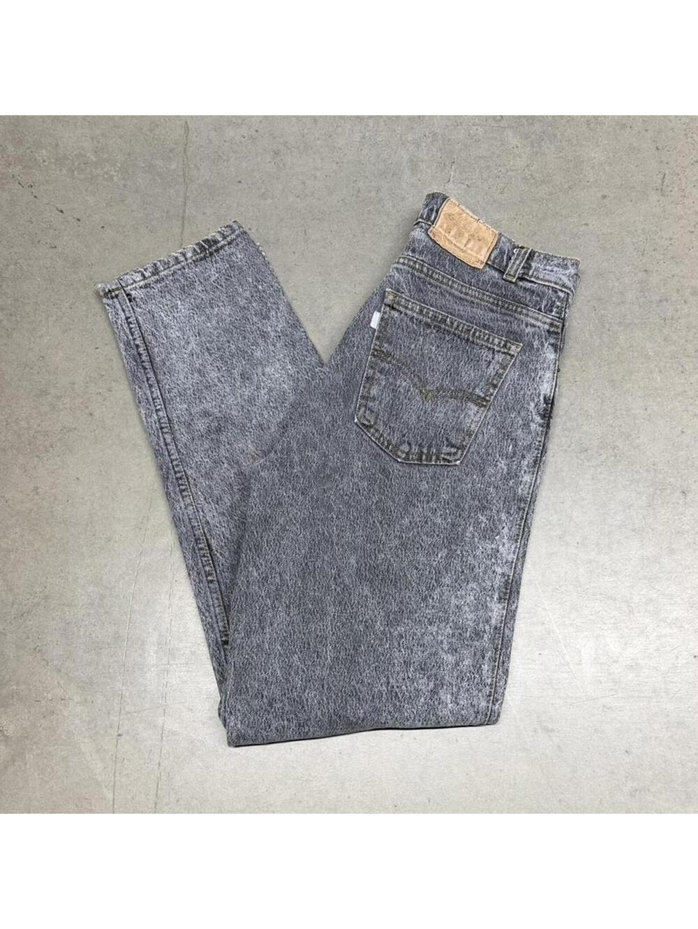 Vintage Levis SilverTab Jeans Mens 30x31 Gray Acid Wash Tapered Made In USA 90s
